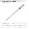 RATCHROLL 50 Pcs Open End Large Flange Blind Rivets 3.2mm