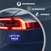 Let's Go Taco Car Magnet - 4" x 6" Reflective