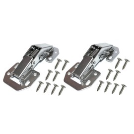 GAMOBIFER Door Hinge Automatic Open and Close Rust Resistant Polished Modern Sheet Steel Surface Mounted Door Hinge Pack of 2 105x44mm 90° Opening Angle 16-19mm Thickness