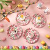 Havawish 100 Pcs Tulip Round Paper Plates 7 Inches Easter