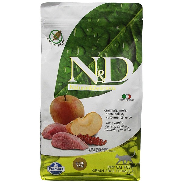 Farmina Natural And Delicious Boar And Apple Grain-Free Formula Dry