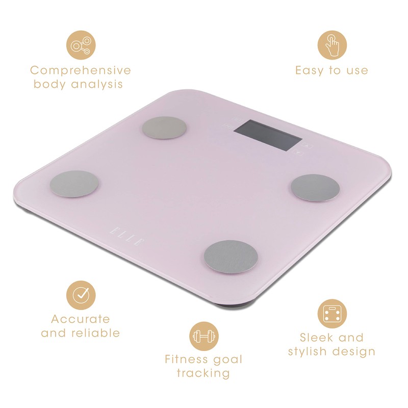 ELLE Body Analysis Scale for Body Weight, Digital Weight Scale