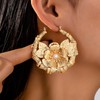 Bamboo Earrings 90s Outfits for Women Large Gold Bamboo Hoop