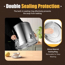 Hteedy Stainless Steel 304 Airtight Canister, 33L Cereal Container with Lid and Handles Rice Cereal Grain Canisters Container Metal Kitchen Rice Oil Storage Bucket for Tea Coffee Sugar Flour