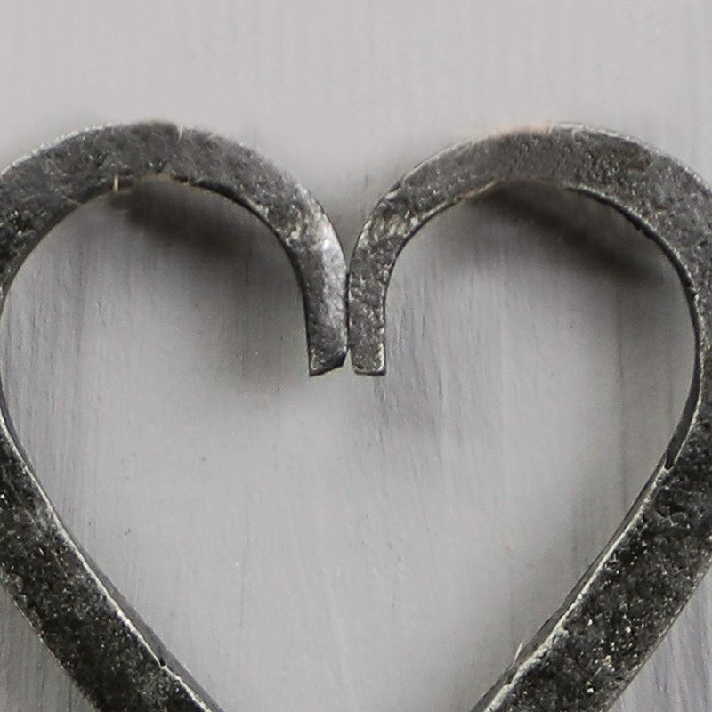 Door Knocker Heart Shaped Black Cast Iron Ring Door Knocker
