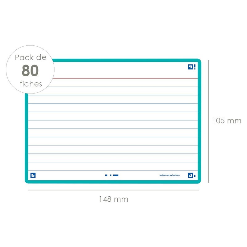 Oxford Flash 2.0 Index Cards A6, Flashcards, 105 x 148