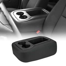 FZJDSD Black Jump Seat Armrest Cover Compatible with Chevy Silverado Tahoe Avalanche Suburban GMC Sierra Yukon Yukon XL 2007 2008 2009 2010 2011 2012 2013 2014 Center Console Cover with Zipper Design