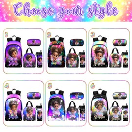 Newcos Back to School Custom Toddler School Bag with Lunch Box for Girl Backpack and Fresh Lunch Bags with Name Waterproof Daypack for Preschool Kindergarten Work