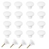OctinPris 20x White Door Knob Cabinet Retro Round Ceramic Drawer