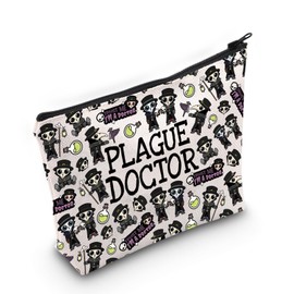 Plague Doctor Cryptid Cosmetic Bag Cryptozoology Gift Cryptid Creature Gift Mythical Plague Doctor Makeup Bag Plague Doctor Lover Gift