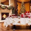 WedDecor Christmas Table Cloth Rectangle Polyester Tablecloth with Merry Christmas