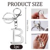 ORUZA Letter Keyring Alphabet Initial Keychain, Metal Letter Key Ring