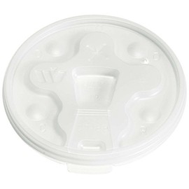 Wincup DT18B Drink-Thru Tear Back Lid for 12 oz to 24 oz Cups, Cube 1.49, White (10 Sleeves of 100 Lids)