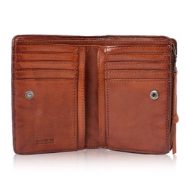 DUBS∞DOUBLESSINCE 1983 DOUBLES WLO-7641 Men's Bi-Fold Wallet, Cowhide Mesh, Product Washed, Camel