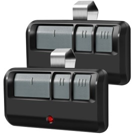 2 Garage Door Opener Remote,for LiftMaster Chamberlain Openers with Purple Yellow Green Orange Red Learn Button,893MAX 953EV/EVC,Visor Clip (3-Button)