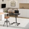 Seville Classics Airlift Mobile Height Adjustable Laptop Stand Computer Workstation