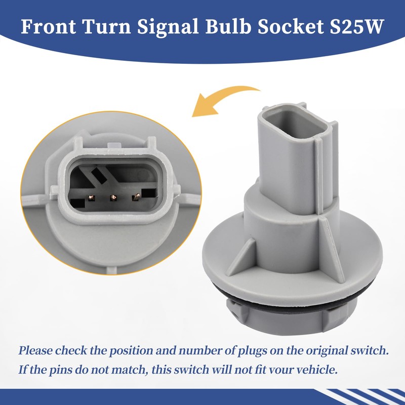 Getfarway 33302-T2A-A01 Front Turn Signal Bulb Socket S25W Compatible with