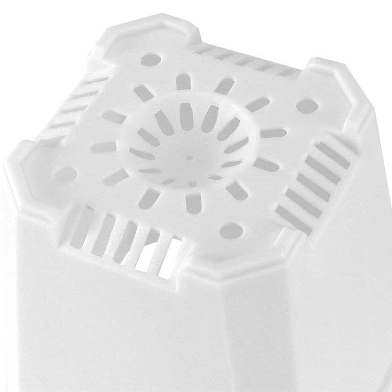 JOIKIT 120 Pack 3 Inch White Square Nursery Pot, Plastic