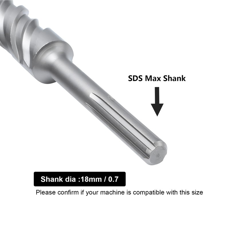 1-1/8 x 21 inch SDS Max Rotary Hammer Drill Bit,