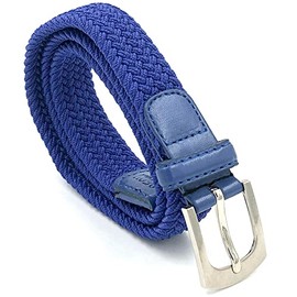 LisaModa Children's Stretch Braided Belt Boys Girls Teenagers Elastic Many Colours, Blue 18, One size fits all