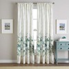 CHF Watercolor Floral Print Single Curtain Panel - Flip Over