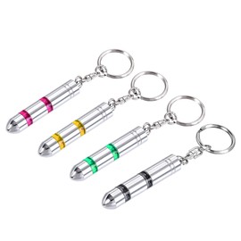 sourcing map Anti-Static Keychain Static Secondary Electricity Discharge ESD Keyring, Surface Chromed, Magnetic Head. (Black,Red,Yellow,Green, 1 Set)