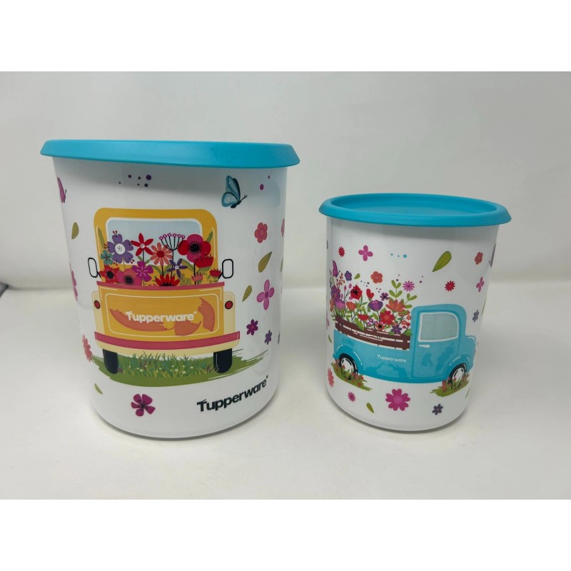 Tupperware One Touch Canister 2 Piece Set - NEW -