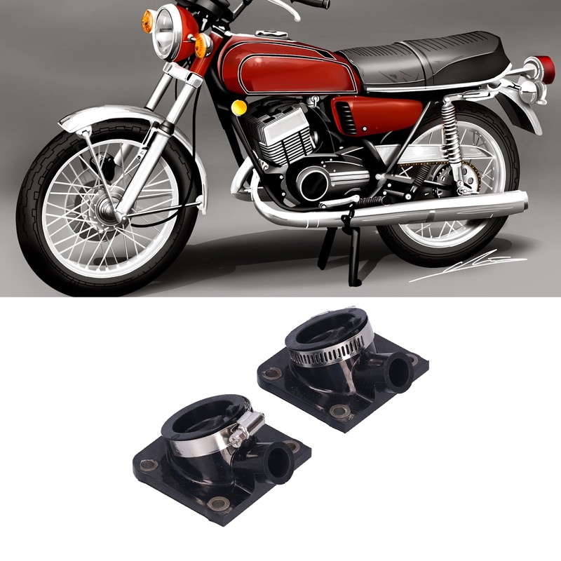Pair of Carburetor Intake Manifold Boots Rubber Holder Replacement for