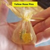12 Pcs Yellow Rose Pins Bulk 1.2",Valentine's Day Flower Enamel