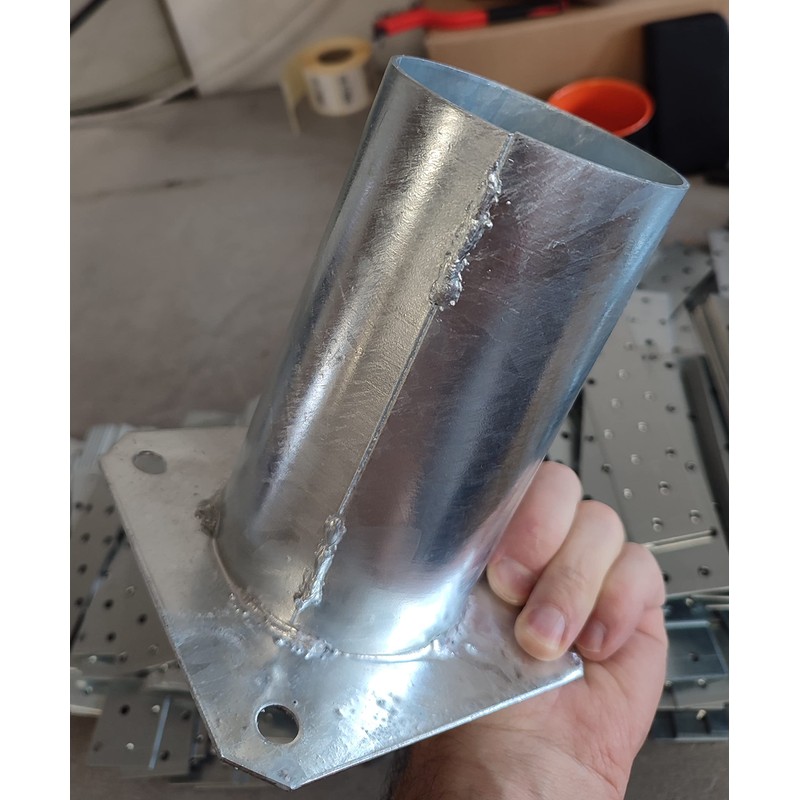 Round Fence Post Bolt Down Circular Bracket Heavy Duty Hot-Dip