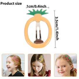 14-Piece Fruit Shaped Hair Clips and Snap Hair Accessories, Multicoloured