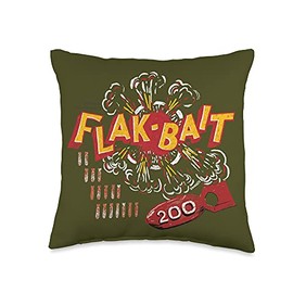 Flak-Bait | Martin B-26 Marauder WW2 Nose Art | Flak Bait Throw Pillow