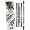 Calligraphy Brush Pens Grey I Dual Tip with Calligraphy Nib