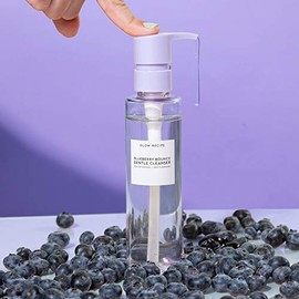 Glow Recipe Blueberry Bounce Exfoliating Face Wash - Foaming Facial Cleanser, Makeup Remover & Clarifying Mask - Hydrating Hyaluronic Acid & Gentle AH