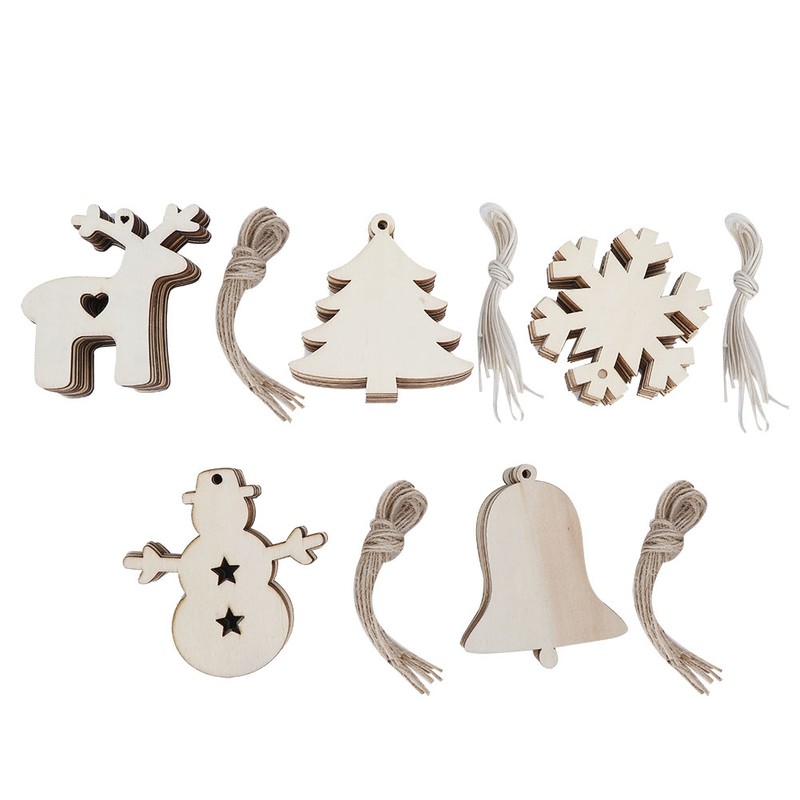 Innovative DIY Wooden Pendant Hanging Ornaments Crafts for Home Christmas