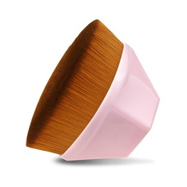 Make Up Foundation Brush Foundation Brush for Makeup Flat Top Kabuki Hexagon Brush for Mixing Liquid, Cream or Flawless Powder Cosmetics, Includes Protective Case (Pink)