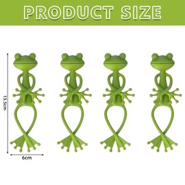 Frosch Pflanzenstütze 4er Set - Pflanzenhalter für Kletterpflanzen, Pflanzenklammern, Pflanzenclips Frosch, für Topf, Beet & Balkon | Stützklammer Für Ranken, Sukkulenten & Blumen