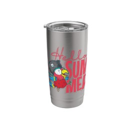 Hello Summer Parrot Pirate Animal Bird Stainless Steel Insulated Tumbler