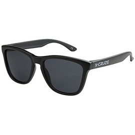 X-Cruze X0 Unisex Nerd Sunglasses, Polarised Retro Vintage Style, Set of 3 or Individual - Frame: Black Matt Lw Lens: Black