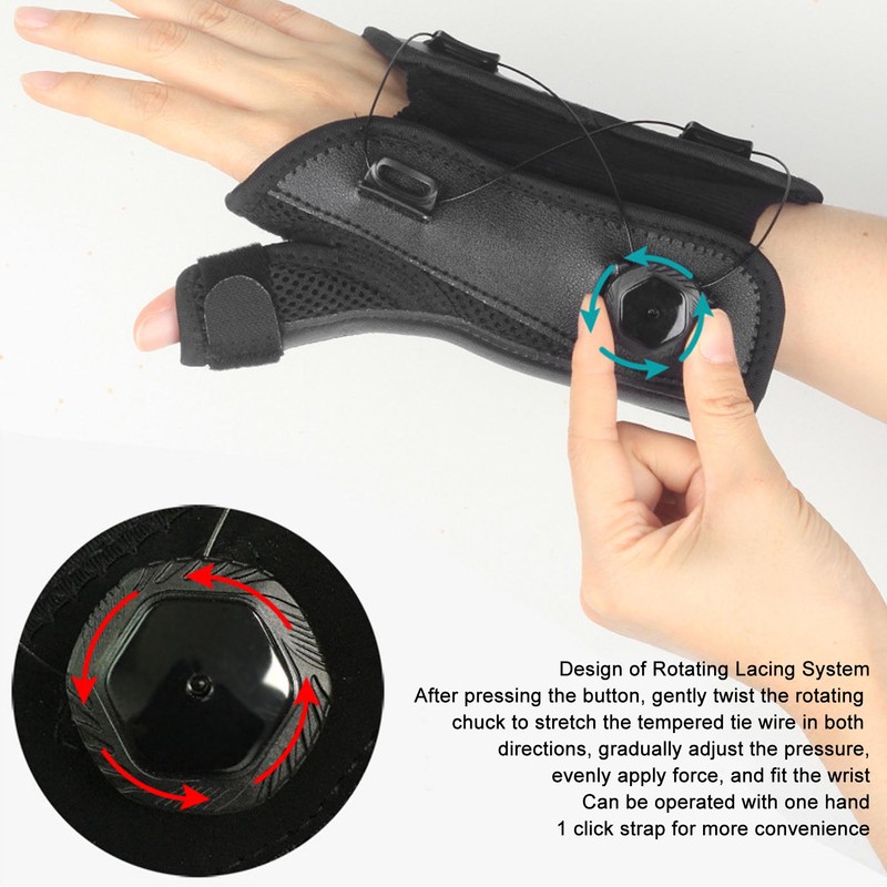 Wrist Brace Knob Adjustable Aluminum Plate Stable Support Comfortable Fabric