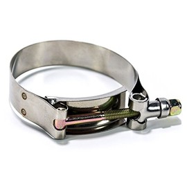 Squirrelly 3.25" Stainless-Steel T Bolt Clamp – Corrosion Resistant Hose Clamps w/Rounded Band Edges - Adjustable Clamp with Secure Fit