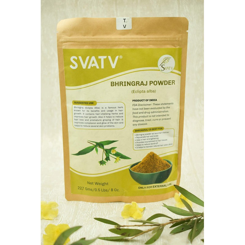 SVATV Bhringraj Powder II Eclipta Alba II for Silky Hair