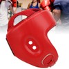 Boxing Helmet PU Leather Adjustable Head Guard Sanda Kickboxing Training