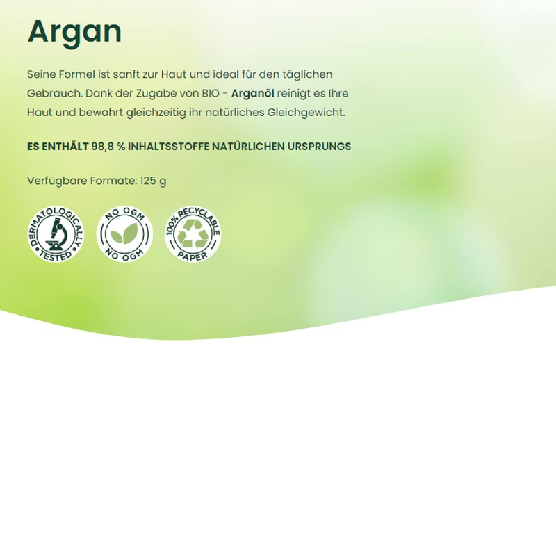 Felce Azzurra Organic soap argan - rich piece soap with