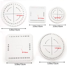 HAOBIN Pack of 5 Kumihimo Braided Discs Kumihimo Plate Braid Plate Bead Cord Disc Kumihimo Disk Handmade DIY Bracelet Jewellery Weaving Tools for Braided Rope