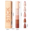 Eyeshadow Stick,5 Colors Soft Creamy Matte Shimmer Eye Shadow Pencil,Powder