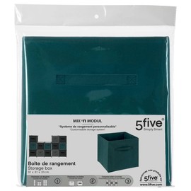 5 five simply smart Fabric Basket 31 x 31 cm Mix N Module Petrol Blue