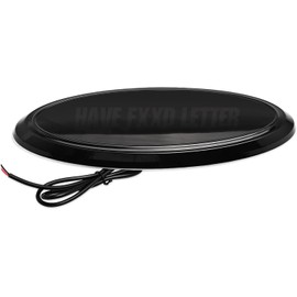 Illuminated LED Light 12 inch Front Grille or Tailgate Embelm Light for Ford F-Series F250 F350 F450 F550 Dynamic (Yellow)