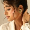 Tarinika Fish and Pearl Oxidized Classic Earrings(Gold-Plated Brass) - Indian