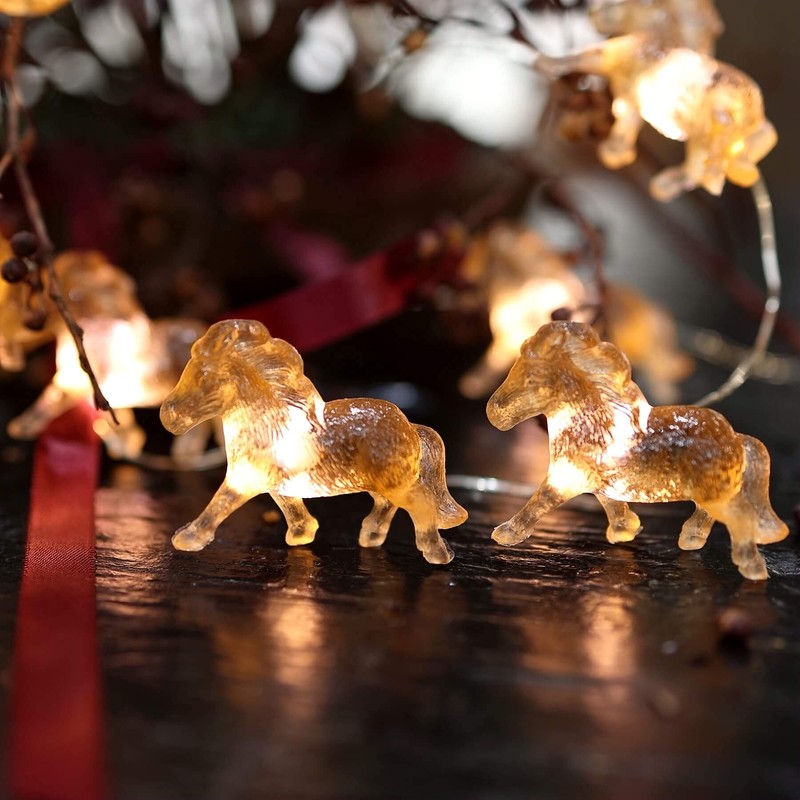 Lindas luces decorativas de hadas, regalos de caballo para mujeres,